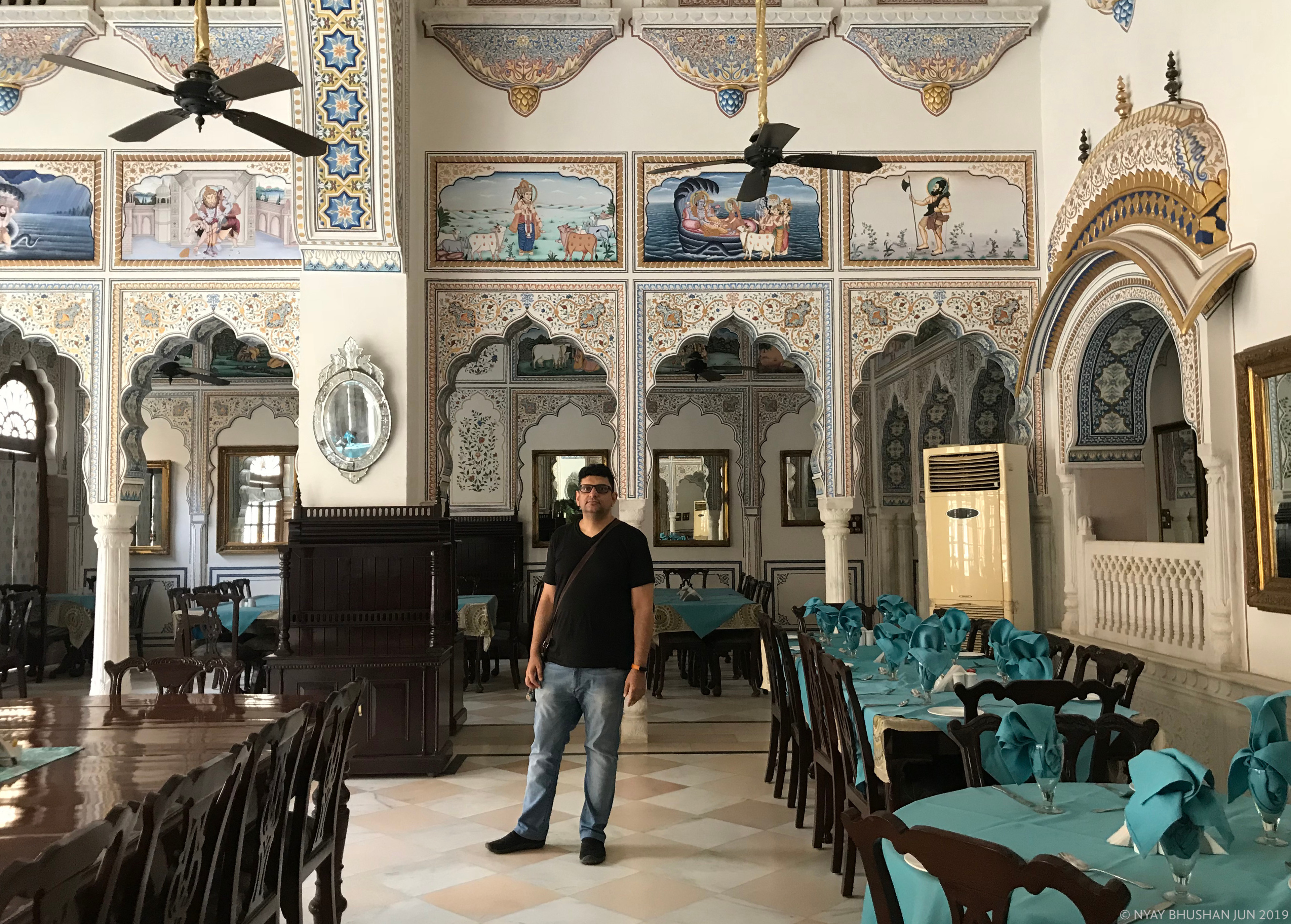 Alsisar Mahal Rajasthan-Fine Art and Exquisite Details in the DIning Hall